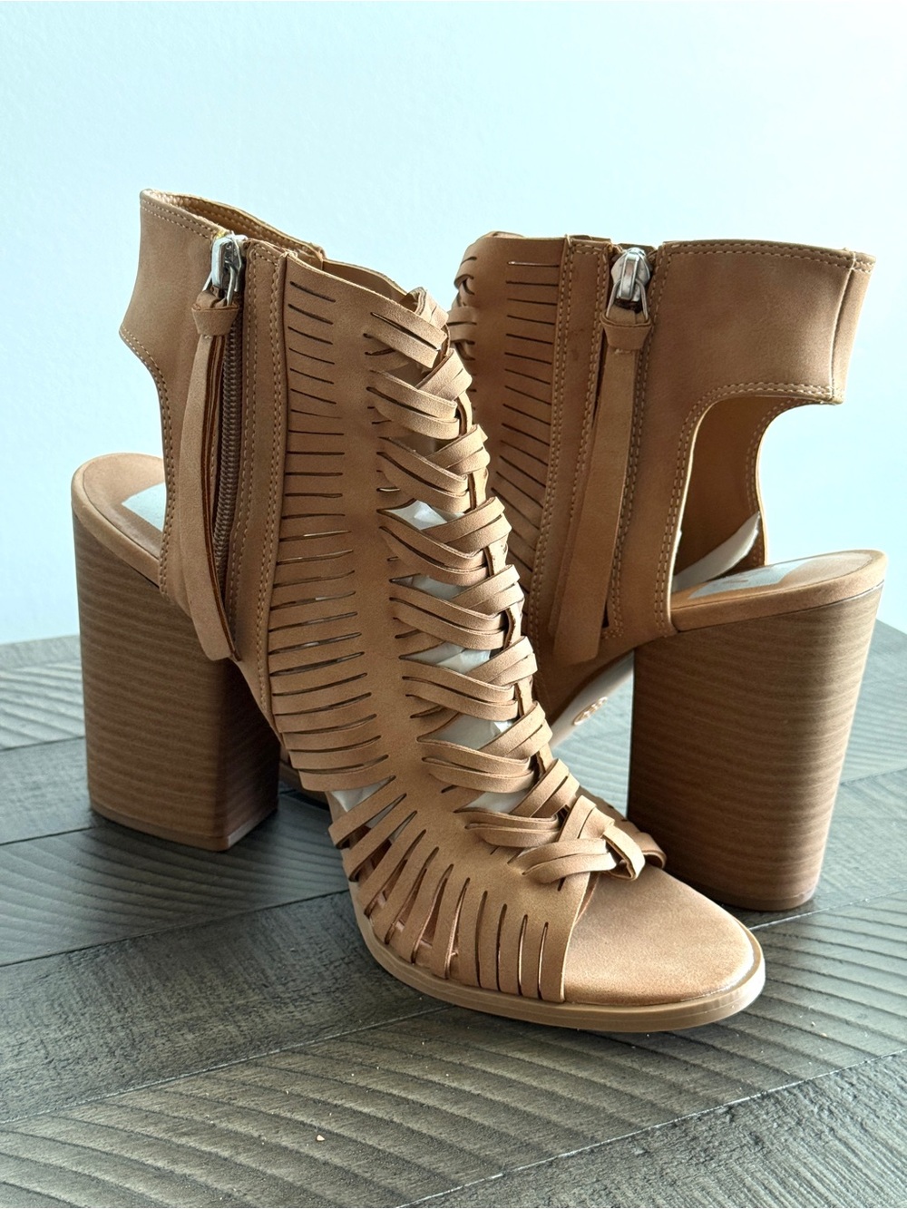 DV by Dolce Vita Ankle Booties | Open Toe Braided Style Size 9.5 - Picture 6 of 10